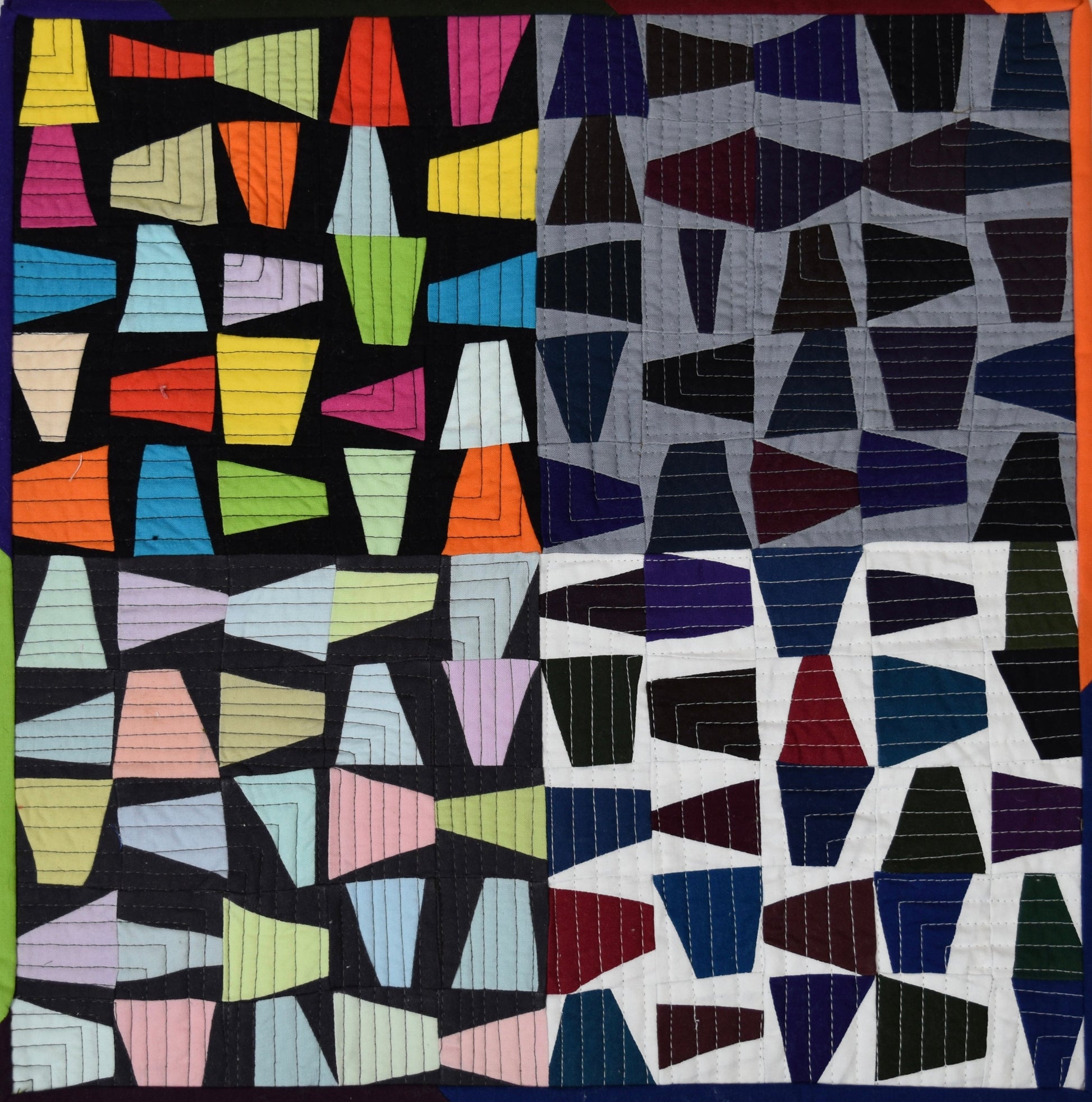 Colorful geometric quilt