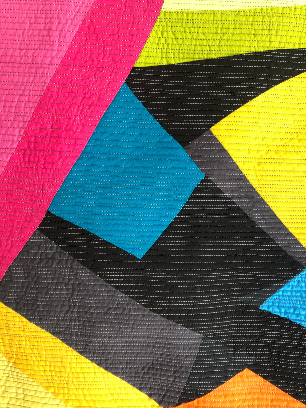 Deconstructed Rainbow Art Quilt